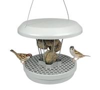 SWISSINNO Mangiatoia per Uccelli "Lucerne" SMART BIRDS | Per Palline di Grasso | Casetta da Appendere Resistente | Per Uccelli, Non topi e ratti | Grigio Chiaro