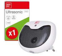 SWISSINNO Mini Scaccia Roditori Ultrasuoni 15 m² per presa 230VAC: Scaccia topi, ratti, martore e altri roditori con potenti ultrasuoni, per uso interno. x1