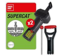 SWISSINNO Trappola per Arvicole PRO SuperCat con Set di Accessori | Trappola a Scatto Efficace Contro Topi di Campo e Arvicole, Meccanismo Brevettato, Sicura e Riutilizzabile | 2 Trappole + Set