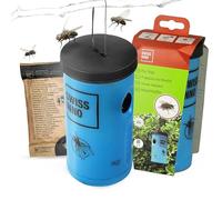 SWISSINNO Trappola per Mosche da Esterno con Esca - Cattura Mosche Riutilizzabile da Appendere per Giardino, Patio e Aree Rifiuti