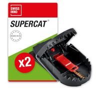 SWISSINNO Trappola per Ratti PRO SuperCat - Trappola Riutilizzabile e Affidabile - Eliminazione Rapida e Precisa - Con Esca al Burro di Arachidi - 2 Trappole