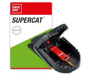 SWISSINNO Trappola per Ratti PRO SuperCat - Trappola Riutilizzabile e Affidabile - Eliminazione Rapida e Precisa - Con Esca al Burro di Arachidi - 1 Trappola