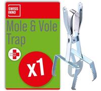 SWISSINNO Trappola per Talpe e Arvicole Classic, trappola a tenaglia in acciaio galvanizzato - Design europeo. X1
