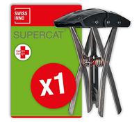 SWISSINNO Trappola per Talpe SuperCat. Design europeo, ultra efficace con alti tassi di cattura, azione unica di cattura del grilletto, facile da usare, sicura e riutilizzabile: 1 trappola