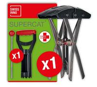 SWISSINNO Trappola per Talpe SuperCat. Design europeo, ultra efficace con alti tassi di cattura, facile da usare, sicura e riutilizzabile: 1 trappola + 1x Set di Accessori