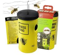 SWISSINNO Trappola per Vespe con Attrattivo - Riutilizzabile da Esterno | Esca inclusa, posizionabile o appendibile, senza sostanze chimiche classificate, anche contro calabroni, facile pulizia