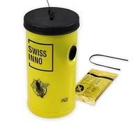 SWISSINNO Trappola per Vespe con esca alimentare - Non tossica, riutilizzabile, rispettosa dell'ambiente. Sicura per bambini + animali domestici. Made in UE. Con un repellente per le api. 1x Trappola