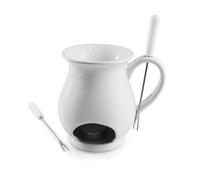 Swissmar Indulge 4 Piece Chocolate Fondue Mug Set Tazze per fonduta di Cioccolato, Ceramica Acciaio Inossidabile