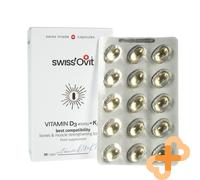 SWISSOVIT Vitamina D3 4000IU + K2 30 Capsule Potenziatore Per Ossa E Muscoli
