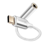 Swissten, Adattatore audio USB-C-Jack 3.5mm smartphone/tablet, Bianco