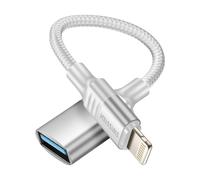 Swissten Adattatore OTG Lightning-USB per iPhone, Bianco
