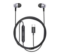 Swissten, Auricolari In-Ear USB-C con Microfono Integrato 1.2m, Nero / Argento