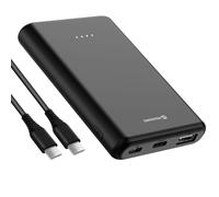 Swissten, Batteria di riserva 5000mAh uscita USB 10W spia a LED compatto, Nero