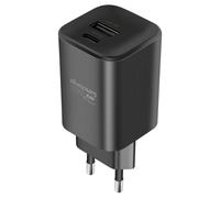 Swissten, Caricabatterie USB-C GaN 45W + USB 18W carica rapida design compatto