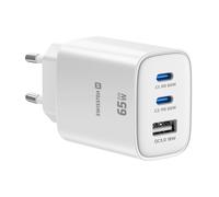 Swissten, Caricatore 2 USB-C 65W Power Delivery e USB-A Quick Charge 3.0 18W