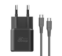Swissten, Caricatore da Rete GaN USB-C PD 35W con Cavo USB-C a USB-C 1.5m, Nero