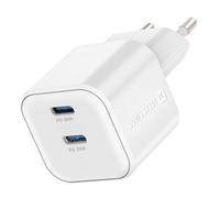 Swissten, Caricatore GaN con Doppia Porta USB-C Compatto Power Delivery 20W