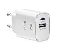 Swissten, Caricatore USB-C 25W Power Delivery e USB-A Quick Charge 3.0 18W