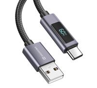 Swissten, Cavo 3A Ricarica e Sincronizzazione USB a USB-C 60W 1m con Schermo LED