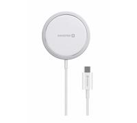 Swissten cavo Magstick USB-C - Caricatore Wireless Magnetico, Compatibile MagSafe, supporta una ricarica rapida fino a 15W - Lunghezza 1,5m