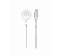 Swissten - Cavo USB-C Intrecciato da 1,2m - per la Ricarica Magnetica di Apple Watch - Bianco