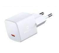 Swissten - Mini Caricabatterie da viaggio con tecnologia GaN e ricarica rapida Qualcomm, Power Delivery 33W, 1x USB-C, Dimensioni 3x3x3cm, Compatibile con gli smartphone iOS e Android - Bianco