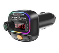 Swissten, Trasmettitore FM Bluetooth 5.3 Supportrapida 15.5W RGB MP3, Nero