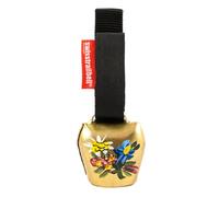 Swisstrailbell Edition Ottone Oro, Dipinte a Mano Alpenblumen, Campanello