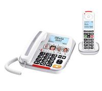 Swissvoice Telefono Combo per Anziani Cordless + Fisso Amplificato Suoneria Forte Volume Alto Vivavoce Tasti Grandi Parlanti Call Blocker Black List Blocco Chiamate Segreteria Apparecchi Acustici HAC