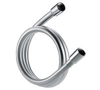 SwissWave - Flessibile Doccia Lux 1600mm, Cono Girevole, PVC Certificato, Coni di Fissaggio Metallo, Anti Graffio, Attacco 1/2 Pollice, Argento