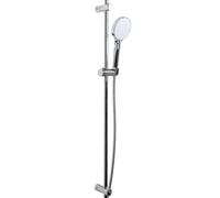 SwissWave - Kit Saliscendi con Doccia 3 Getti e Flex Reno 700, Asta Regolabile fino a 700 mm, Regolazioni Frontali, Flessibile Incluso, Cromo, Plastica.