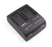 Swit Caricabatterie Alimentatore Rapido per 2 Batterie Panasonic VW-VBD58