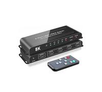 Switch 2.1 8K a 4 porte ingressi uscita a 60 Hz 4K a 120 Selettore switch con supporto remoto Commutazione automatica 48 Gbps HDR 10,Fluidità Incredibile