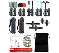 Switch 2 accessori sportivi, 16 in 1 Pacchetto di accessori per giochi per JoyCon 2 con racchette da tennis, mazze da golf, pagaie da ping pong, mazze da baseball, spade, cinghie da polso e gambe e