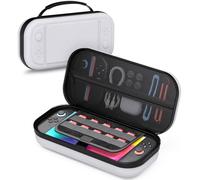 Switch 2 Custodia da trasporto di grande capacità per Nintendo Switch 2 (2025), custodia da viaggio rigida in PU portatile con tasche per accessori e carte da gioco, custodia protettiva sottile per