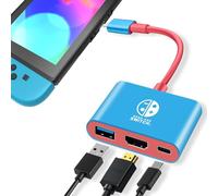 Switch 2 Dock per Nintendo Switch2, supporto di ricarica portatile 3 in 1 con 4K/60Hz HDMI/USB 3.0/PD 100W Port Switch Docking Station Compatibile con NS Switch2, Steam Deck, Smartphone, PC