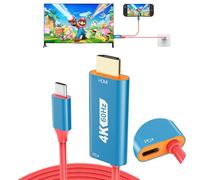 Switch 2 Dock Station Cavo adattatore HDMI 4K @60Hz 18Gbps 2 m PD 100W USB C a HDMI 2.0 Converter, cavo connettore TV portatile e da viaggio compatibile con Nintendo Switch 2/OLED/Nintendo Switch-Blu