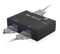 Switch 2 in 1 VGA per Due PC su un Monitor, Interruttore con Uscita Splitter, Adattatore Supporto XVGA SVGA UXGA per Computer Laptop Desktop