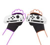 Switch 2023 Just Dance JoyCon Grip (2 pezzi) LeyuSmart Party Gift Strap Strap Boxing Design (mani libere, danza liberamente con ritmo) per Nintendo Switch Just Dance 2023 2022 2021 2020 2019 Bianco