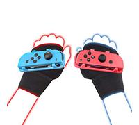 Switch 2023 Just Dance JoyCon Grip,Cinturino da Polso Con Design Boxing per Nintendo Switch Just Dance (Dance with Mum N Dad-Happy Hour) Blu e Rosso