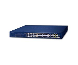 Switch 4 Power 24 porte 10/100/1000T 802.3at e 4 porte Gigabit TP/SFP GS421024P4C