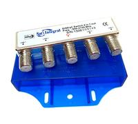 Switch 4 x 1 DiSEqC 2.0 con copertura in plastica di protezione Frente a la intemperie. satintegral T-40 per parabolica Satelite | 4 entrate per LNB e 1 uscita