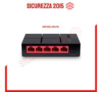 Mercusys Switch di rete 5 porte Black e Red MS105G Gigabit (1000Base-TX)