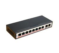 SWITCH 8+2 PORTE UNIVERSALE POE RJ45 PLUG & PLAY INFORMATICA VIDEOSORVEGLIANZA-T