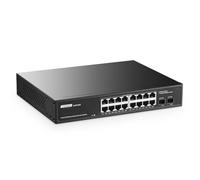 Switch a 16 porte 2,5 G con 2 x 10 G SFP+, 16 porte Ethernet Base-T da 2,5 G, YuLinca Multi-Gigabit senza ventola, switch Plug & Play non gestito