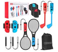 Switch - Accessori sportivi CODOGOY 10 in 1 Switch Set di accessori sportivi con borsa per il trasporto per Nintendo Switch Sport, kit di accessori per la famiglia compatibile con interruttore