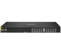 Switch di rete Hewlett Packard Enterprise Aruba 6100 24G Class4 PoE 4SFP+ 370W Gestito L3 Gigabit Ethernet (10/100/1000) Supporto Power over (PoE) 1U Nero [JL677A#ABB]