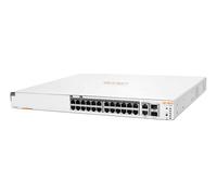 Switch di rete HPE Aruba Instant On 1960 24G 20p Class4 4p Class6 PoE 2XGT 2SFP+ 370W Gestito L2+ Gigabit Ethernet (10/100/1000) Supporto Power over (PoE) 1U Bianco [JL807A]