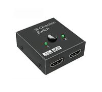 Switch bidirezionale a 2 porte compatibile con HDMI 4K 2x1 1x2, splitter a 2 ingressi e 1 uscita per