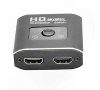 Switch bidirezionale HDMI 8K 60Hz, splitter video 1 ingresso 2 uscite compatibile con configurazioni a doppio schermo per laptop e PC